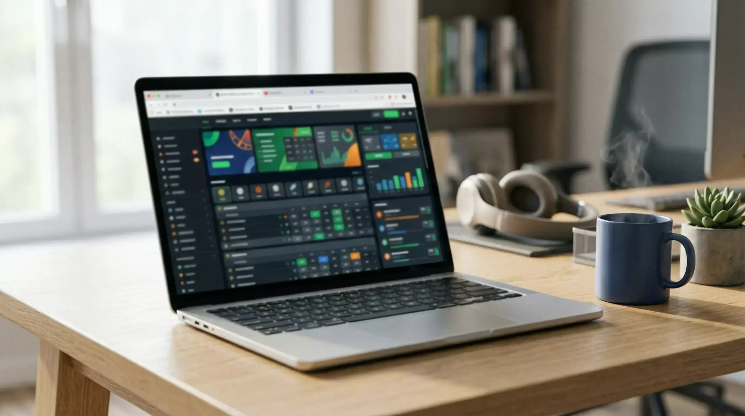 Laptop mit verschiedenen Sportwetten-Plattformen auf dem Bildschirm