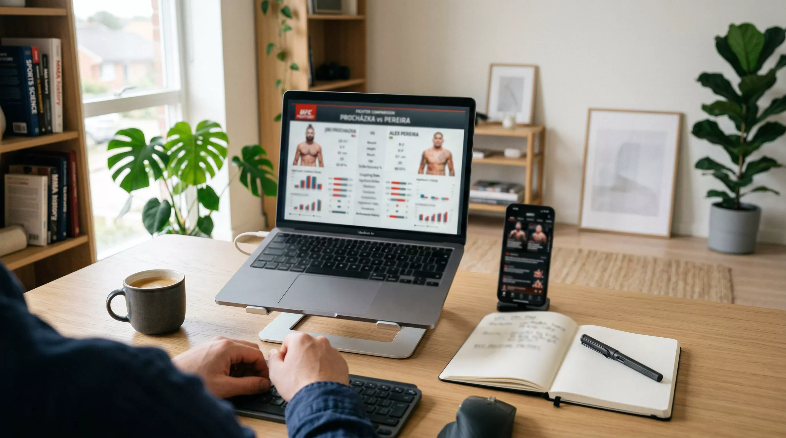 Sportwetten-Analyse mit Statistiken auf einem Laptop-Bildschirm